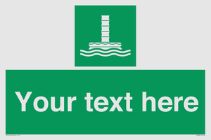 Custom sign safe condition Evacuation chute 